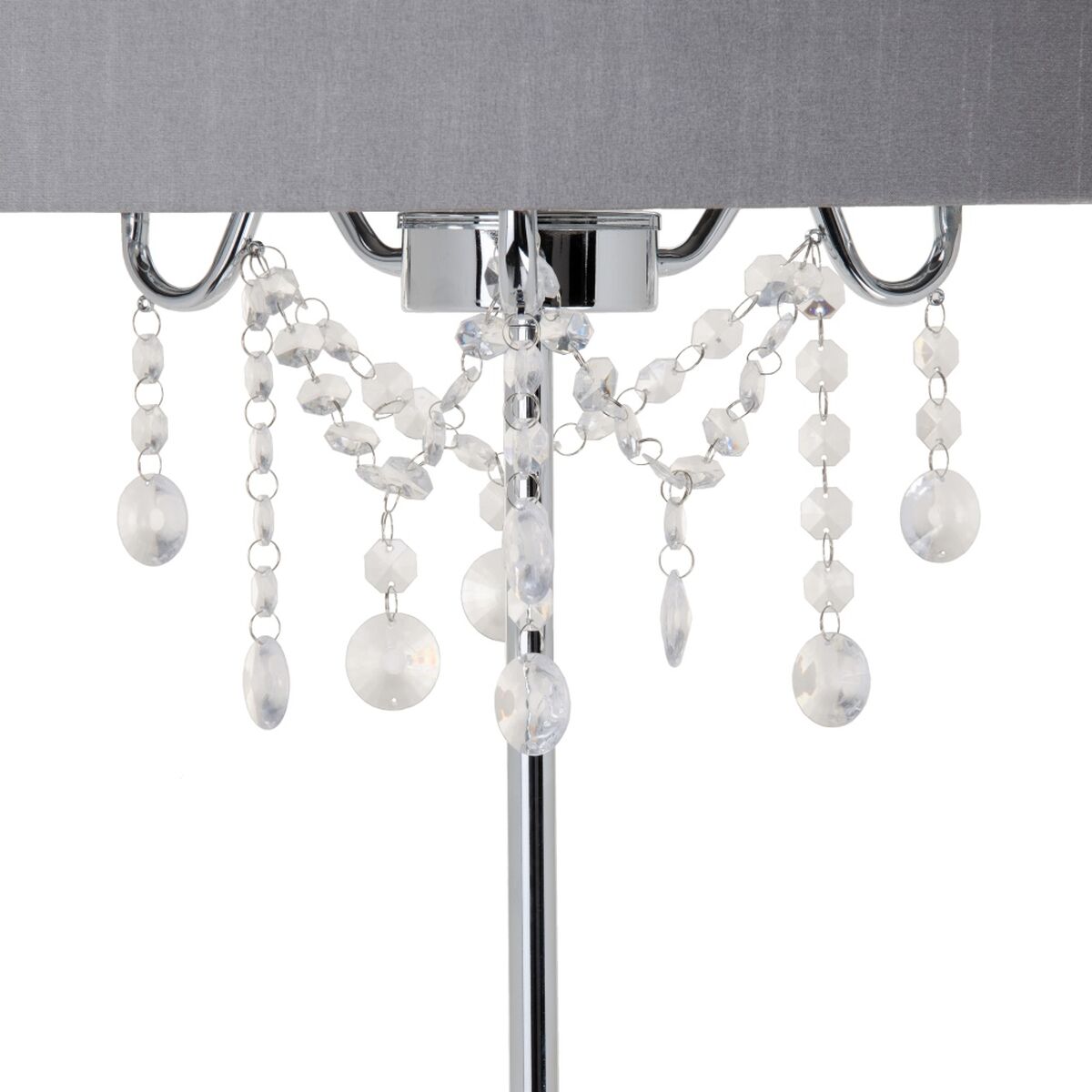 Stehlampe 44 x 44 x 161 cm Metall Silber